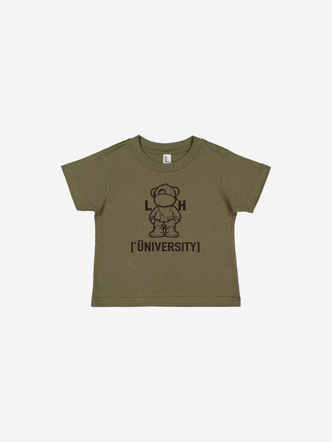 Little Humn Green LH University Infant Jersey Tee