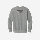 Youth fleece sweatshirt in athletic heather gray, displaying the iconic LH mascot design in black. Perfect for casual comfort.