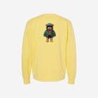 A vibrant yellow pigment-dyed crewneck sweatshirt featuring the minimalist 'FLIP THE HŪMN' logo. Perfect for adding a pop of color while staying cozy.