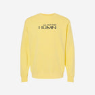 A vibrant yellow pigment-dyed crewneck sweatshirt featuring the minimalist 'FLIP THE HŪMN' logo. Perfect for adding a pop of color while staying cozy.
