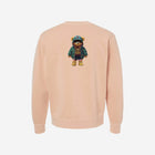 A delicate pale pink pigment-dyed crewneck sweatshirt, accented with the clean 'FLIP THE HŪMN' logo. Adds a subtle and stylish feminine touch.