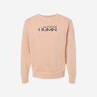 A delicate pale pink pigment-dyed crewneck sweatshirt, accented with the clean 'FLIP THE HŪMN' logo. Adds a subtle and stylish feminine touch.