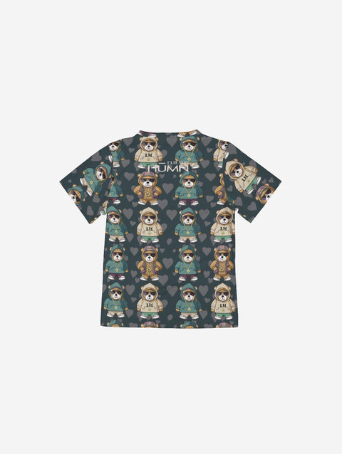 Little Humn Print Set Crewz Kids Shirt