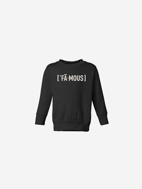 Little Humn Baby Toddler Black Famous Sweatshirt