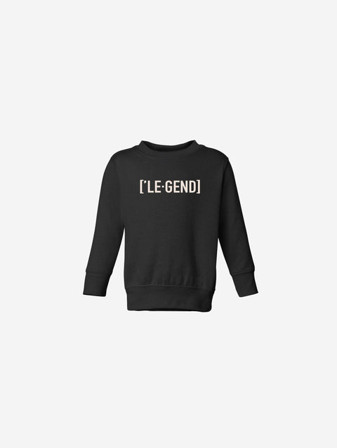 Little Humn Baby Toddler Black Legend Sweatshirt
