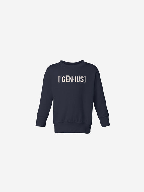 Little Humn Baby Toddler Navy Genius Sweatshirt