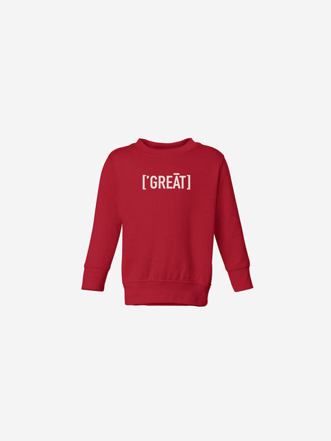 Little Humn Baby Toddler Red Great Sweatshirt