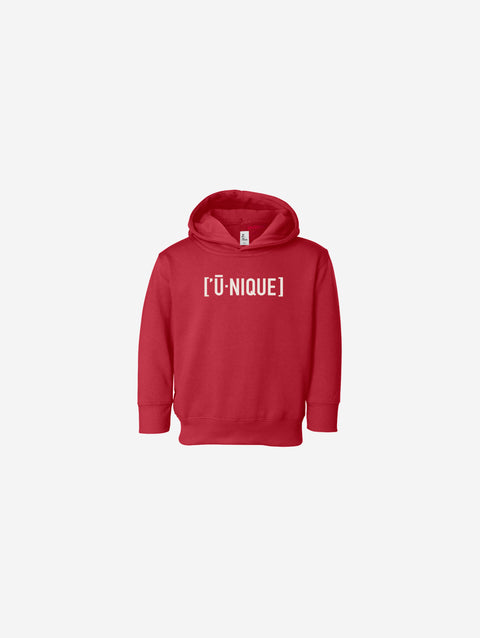 Little Humn Baby Toddler Red Unique Hoodie