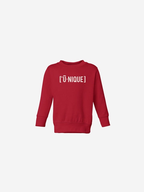 Little Humn Baby Toddler Red Unique Sweatshirt