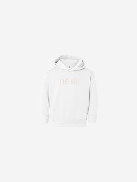 Little Humn Baby Toddler White Hero Hoodie