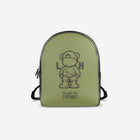 Little Humn GRN Green Leather Backpack