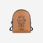 Little Humn ORG Orange Leather Backpack