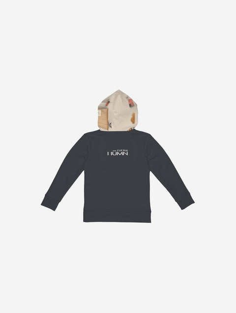 Little Humn LH University GRA Gray Kids Hoodie