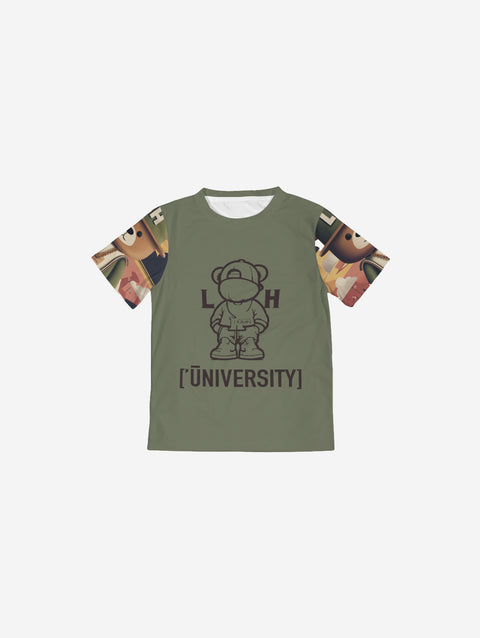 Little Humn LH University GRN Green Kids Shirt