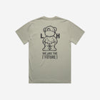 Green heavy faded tee with '[LIT·TLE] Life' printed on the chest, featuring a relaxed fit and subtle earthy tone.