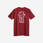 A bold red t-shirt featuring the '[LITTLE]' logo on the left chest.