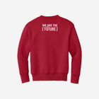 Youth fleece sweatshirt in rich burgundy, featuring the charming LH mascot design in black. Warm and stylish for cooler days.