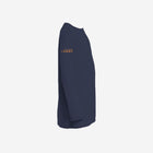 ['RŌ] Youth long sleeve performance tee in deep navy, complete with the signature astronaut bear design. Ideal for kids who want both style and durability.