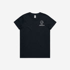 A navy-blue t-shirt with the 'Lil Hū' logo on the chest, blending sophistication and casual wear.