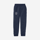 Classic navy fleece joggers showcasing the ['LH] logo, offering both comfort and a polished look for young adventurers.