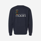 A navy blue crewneck sweatshirt featuring the bold and minimalistic ['TEEN] design in a striking light-colored font across the chest. Perfect for a clean, modern look.