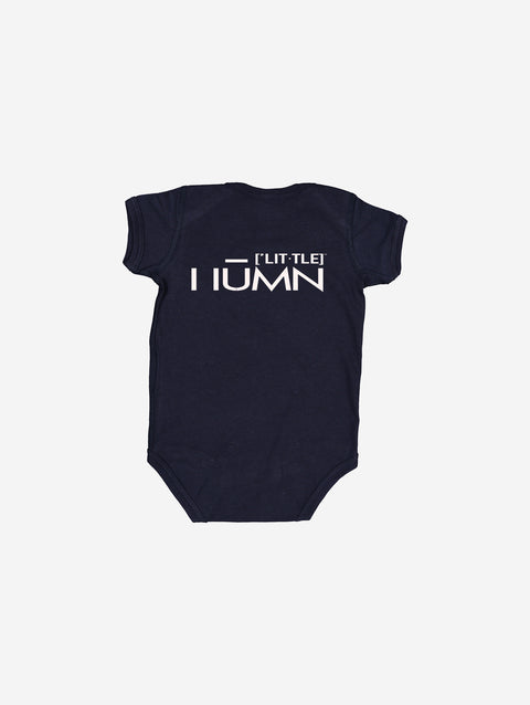 Little Humn NVY Navy Lil Hu Bear Baby Onesie