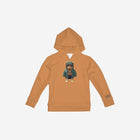 Little Humn Orange Lil Hu Bear Kids Hoodie