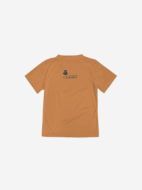 Little Humn Orange Lil Hu Bear Kids Tee