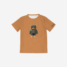 Little Humn Orange Lil Hu Bear Kids Tee