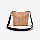 Little Humn ORG Orange Leather Bucket Tote Toddler Bag