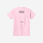 A gentle pink youth essential tee showcasing the ['LIT·TLE] HŪMN bear, adding soft and sweet tones to the collection.