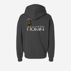 A gray-toned charcoal hoodie with the bold text "[‘TĒĒN]" in white, minimalist design, featuring a pullover style.