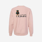 A soft pink cross-grain crewneck sweatshirt adorned with the chic ['TEEN] logo in black. Perfect for adding a pop of pastel to your outfit.