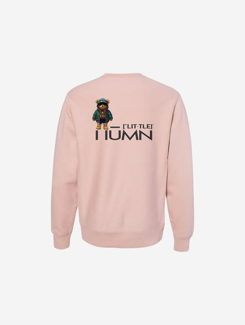 A soft pink cross-grain crewneck sweatshirt adorned with the chic ['TEEN] logo in black. Perfect for adding a pop of pastel to your outfit.