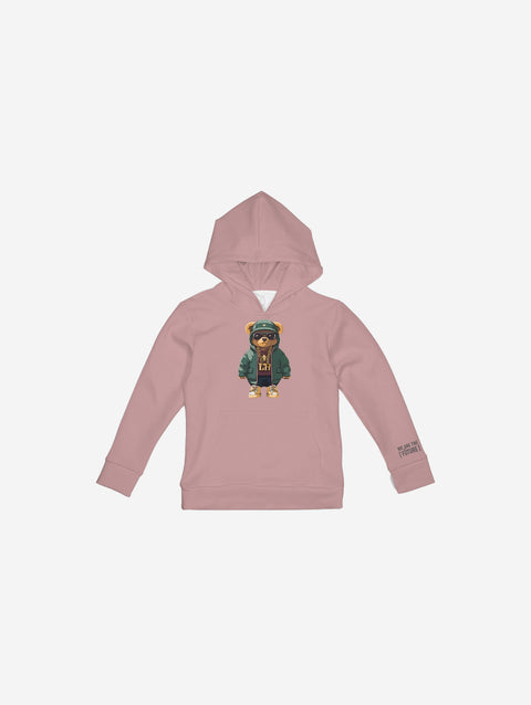 Little Humn Pink Lil Hu Bear Kids Hoodie