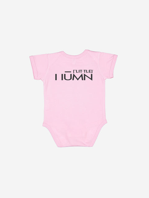 Little Humn PNK Pink Lil Hu Bear Baby Onesie