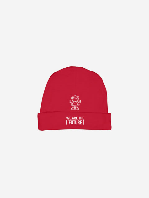 Little Humn Red LH University Baby Rib Cap