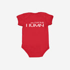Little Humn Red Lil Hu Bear Baby Onesie