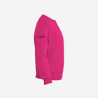 Youth fleece sweatshirt in bright pink, featuring the fun LH mascot design in black. Adds a pop of color to any outfit.