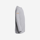 ['RŌ] Youth long sleeve performance tee in sleek silver, showcasing the iconic astronaut bear graphic. Lightweight and versatile for everyday wear.