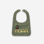 Little Humn Soldier Green Lil Hu Baby Bib