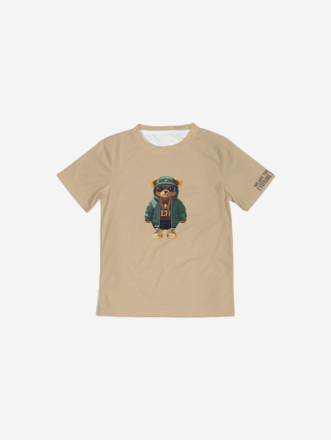 Little Humn Tan Lil Hu Bear Kids Tee