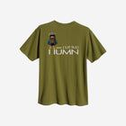 Olive green heavyweight tee displaying the bold text "[‘TEĒN]," combining trendy color with durability.