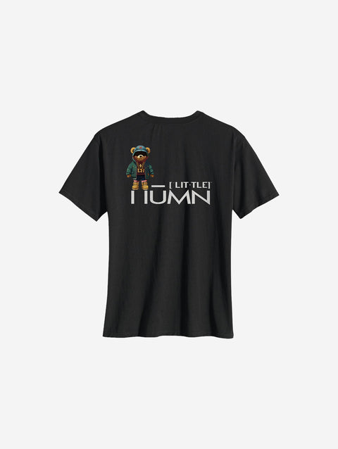 Black heavyweight tee with the text "[‘TEĒN]" in bold, perfect for a sleek and versatile teen look.
