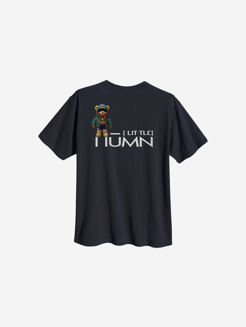 Navy blue heavyweight tee featuring the text "[‘TEĒN]" in bold, offering a stylish and durable design for teens.