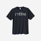 Navy blue heavyweight tee featuring the text "[‘TEĒN]" in bold, offering a stylish and durable design for teens.