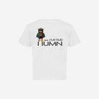 White infant fine jersey tee with text reading "No, my first name ain't ['BABY']" printed on the front. Classic and soft babywear.