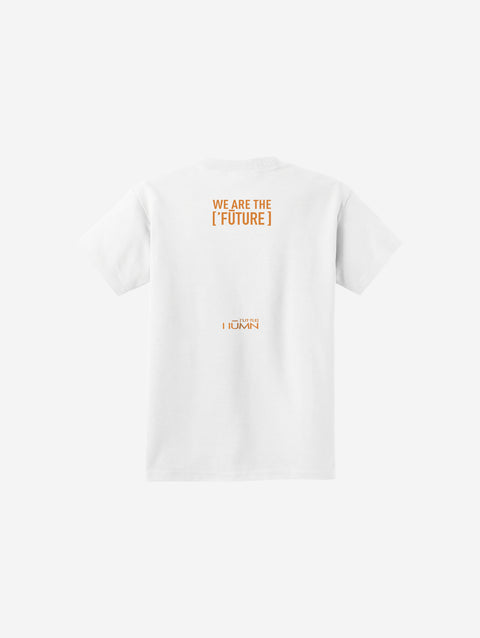 A crisp white youth t-shirt with the signature ['ro] bear design and empowering "Go Like ['RO]" slogan. Perfect for casual wear.