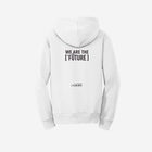 Clean and crisp white fleece hoodie featuring the iconic ['LH] logo, bringing fresh and cozy vibes to any outfit.