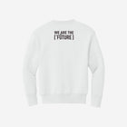 Youth fleece sweatshirt in crisp white, showcasing the playful LH mascot design in black. Clean and classic for any occasion.